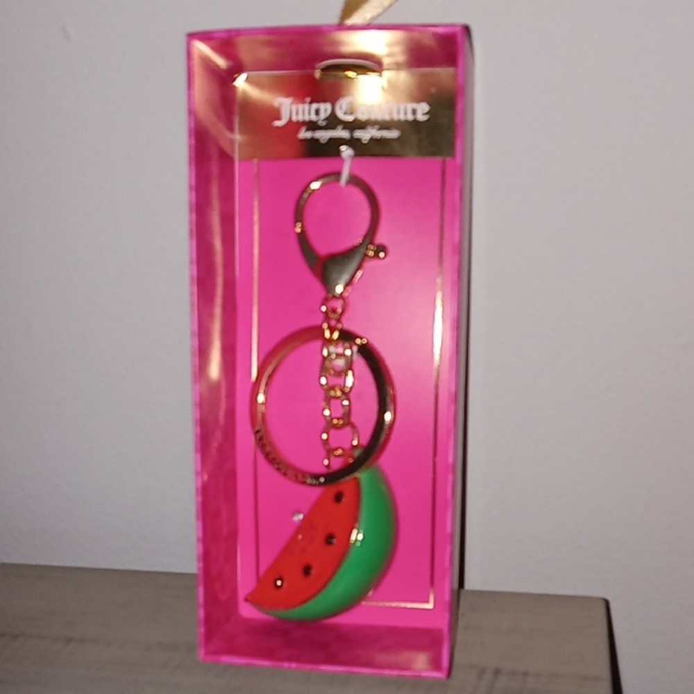 Juicy Couture   Gold Ring Watermelon Bag Charm / Keychain